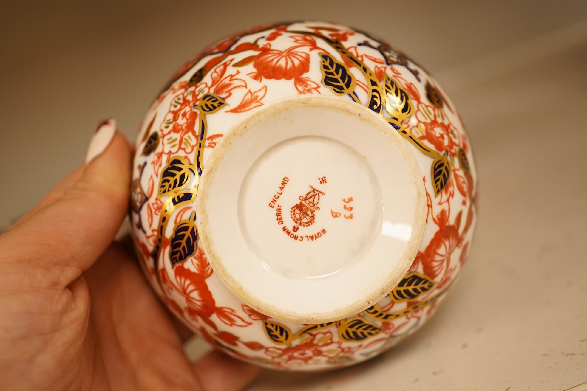 Twelve items of various patterns of Royal Crown Derby, largest item 27cm diameter